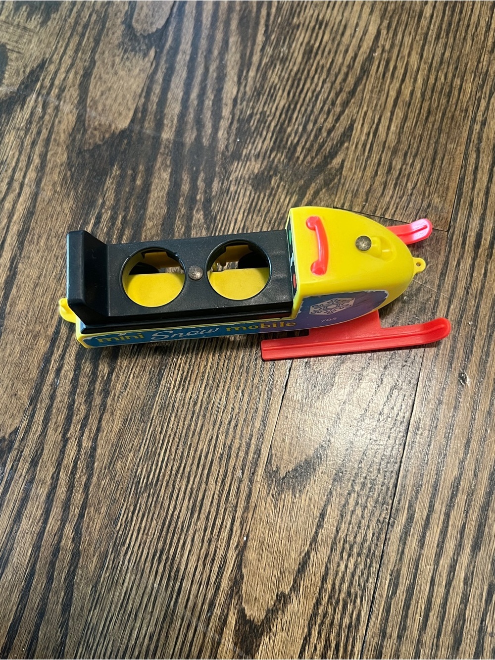 Fisher-Price vintage Mini Snow Mobile Toy - Yellow/Blue/Red - Picture 2 of 8